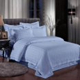 thumbnail image 3 of 400 Thread Count 4 Piece Quality Sheet Set 24 Inch Deep Pocket 100% Egyptian Cotton Stripe Pattern, 3 of 3