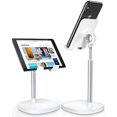 thumbnail image 1 of Cell Phone Stand Adjustable Phone Holer for Desk, Computer Office Desk Accessories for iPhone 16 Holder Women Kitchen Essentials Fits All Mobile Phones Switch Kindle iPads Tablet 4-10in White, 1 of 5