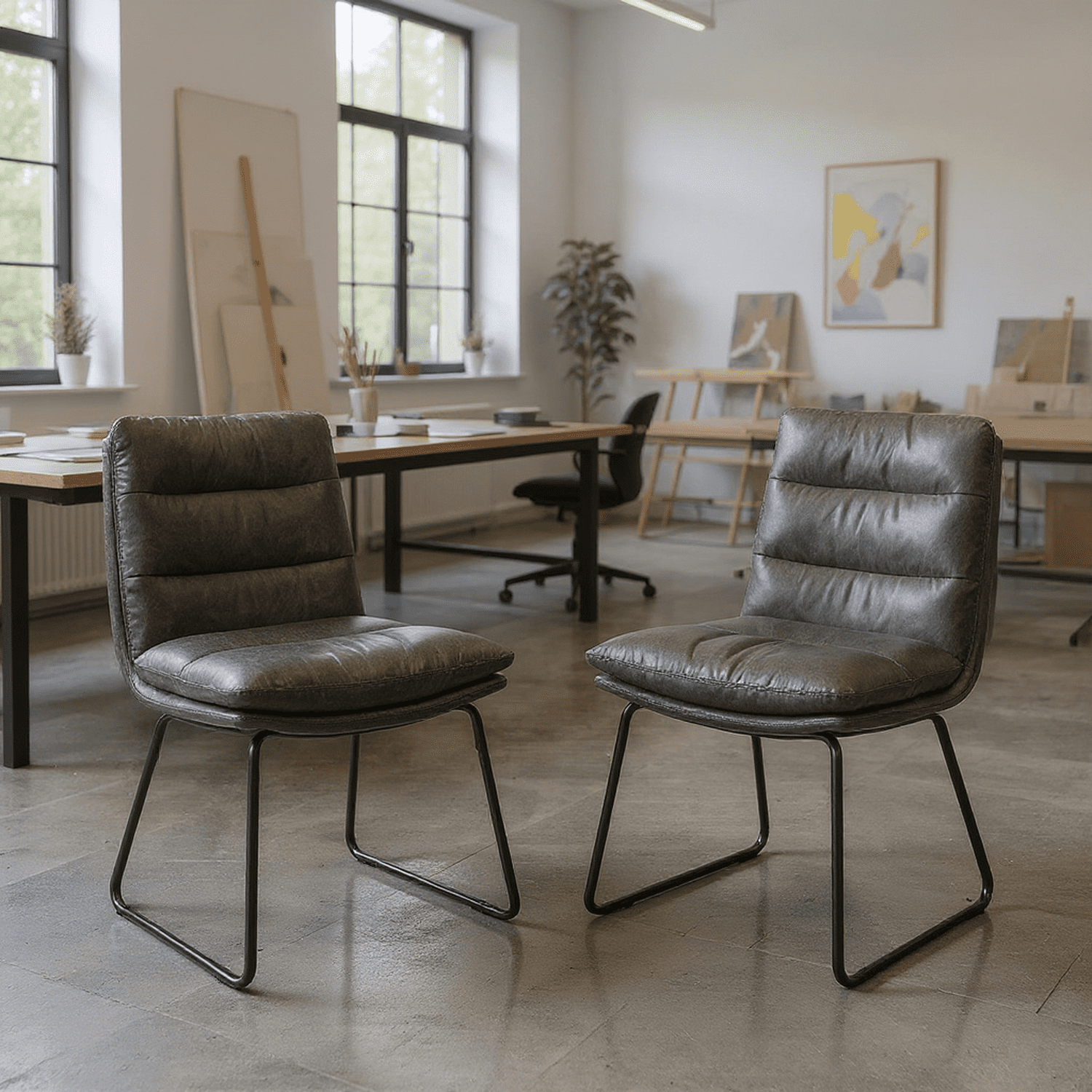 Homy Casa Desk Chair, Task Chairs for Office Room Boardroom with Soft Padding and Biscuit Backrest