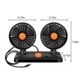 thumbnail image 3 of Liquidation! Ventilateur de Voiture avec 6 Pales, 2 Vitesses, Circulateur de Refroidissement, Rotation Multi-Angle, Ventilateur Auto pour Berline, SUV, RV, Bo-at, Articles en Promotion, 3 of 7