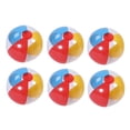 thumbnail image 1 of 6 Pcs Ballon de Plage Gonflable Coloré Été Plaisir Aquatique Jouer Ballon de Plage Ballon de Piscine Jouet pour Enfants (38 cm), 1 of 9
