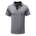 thumbnail image 1 of Dvkptbk T-Shirt à Manches Courtes pour Hommes, Mode Décontractée, Col Rabattu, Chandail à Boutons, en Liquidation, 1 of 3