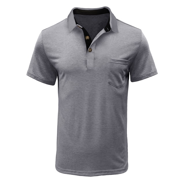 Dvkptbk T-Shirt à Manches Courtes pour Hommes, Mode Décontractée, Col Rabattu, Chandail à Boutons, en Liquidation