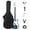 Blue + White, variant on Costway 45.5" Electric Bass Guitar with Double Pickups, Open-gear Tuning, Gig Bag, Rope Black + White