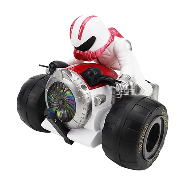 EGNMCR Electric Stunt Motorcycle Toy Children's Electric Universal Toy Electric Stunt Tricycle Rotating 360 Motorcycle Roboter Lighting Music Toy remote control robot