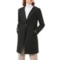thumbnail image 2 of INSPIRE CHIC Women's Long Sleeves Button Closure Outerwear Mid Length Overcoat, 2 of 7