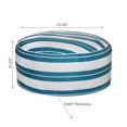 thumbnail image 2 of Boston Outdoor Cabana Stripe Inflatable Pouf Teal 22 X 22, 2 of 3