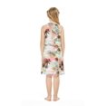 thumbnail image 3 of Girl Hawaiian Round Neck with Ruffle Dress in Neon Sunset, 3 of 5