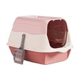 thumbnail image 2 of Cat Litter Box,Cat Urine Litter Box,Enclosed Litter Box with Front Door Flap and Scoop,Covered Kitty Litter Box with Handle and Buckles for Portability and Privacy,Enclosed Kitty Litterbox High Wall, 2 of 9