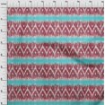 thumbnail image 3 of oneOone Organic Cotton Poplin Twill Fabric Chevron Ikat Printed Craft Fabric BTY 42 Inch Wide, 3 of 4