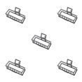 thumbnail image 1 of maskred Pinces de Mode Grand Style Simple à Portée de Main Style Simple Robuste Exquis Accessoires Barrettes pour les Femmes Sombre Blak / Rectangle 5Set, 1 of 6