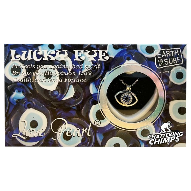 Lucky Eye Chattering Chimps Love Wish Pearl Kit DIY Chain Pendant Necklace