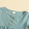 thumbnail image 4 of Baby Girls Summer Dresses  Short Sleeve  Neck Button Down Dresses, 4 of 9