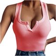 thumbnail image 1 of Timegard Womens Tank Tops Summer V Neck Slim Basic Tee Solid Color Casual Sleeveless Top Cami Shirts, 1 of 5