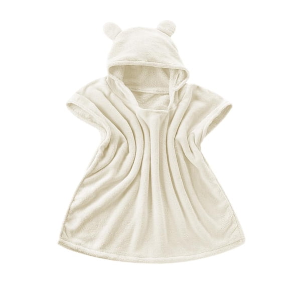 Feltree Baby Hooded Bath Towel with Animal Ears, Ultra-Soft Absorbent Microfiber Cape for Newborns/Toddlers (55x60cm Travel Size)
