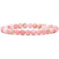 thumbnail image 1 of Angelstones Natural American Pink Queen Conch Shell 6mm Round Beads Stretch Bracelet 6.5" Unisex, 1 of 2