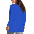 thumbnail image 3 of Long Sleeve Tops for Women Solid Color Casual Crew Neck T Shirts Fall Winter Basic Tees, 3 of 6