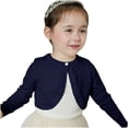 thumbnail image 2 of Dagugfen Toddler Baby Girls Clothes Cardigan Button Ruffle Comfy Casual Sweet Solid Color Cropped Jackets 1.5-14 Years, 2 of 7