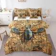 thumbnail image 1 of Erosebridal 3D Insect Animal Bedding Full Size, Egyptian Pattern Comforter Sets with Sheets, Reversible 7 Pieces, 1 of 5