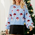 thumbnail image 4 of Pull de Noël pour Femmes, Manches Longues Décontracté Confortable Col Rond Mode Femme Pull Tricoté Père Noël pour Hiver pour Extérieur Rose, Gris, Noir, Rouge, Bleu, Vert, 4 of 8