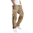 thumbnail image 1 of Kcodviy Pantalon de Randonnée Sportif de Rue pour Homme, Coupe Ajustée, Poche, Bouche de Pied, Taille 13, Cordon à la Taille, Laçage, Pantalon Cosplay, Patchwork, Ruban, Standard Tissé, Pantalon de Travail Mince pour Homme, Pantalon Cargo, 1 of 4