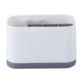 thumbnail image 2 of LutIedan Toothbrush Holder Bathroom Counter Organizer Wall-Mounted 6 Slots Toothpaste Holder for Toothpaste Brushes Plastic Waterproof Easy Clean, 2 of 6