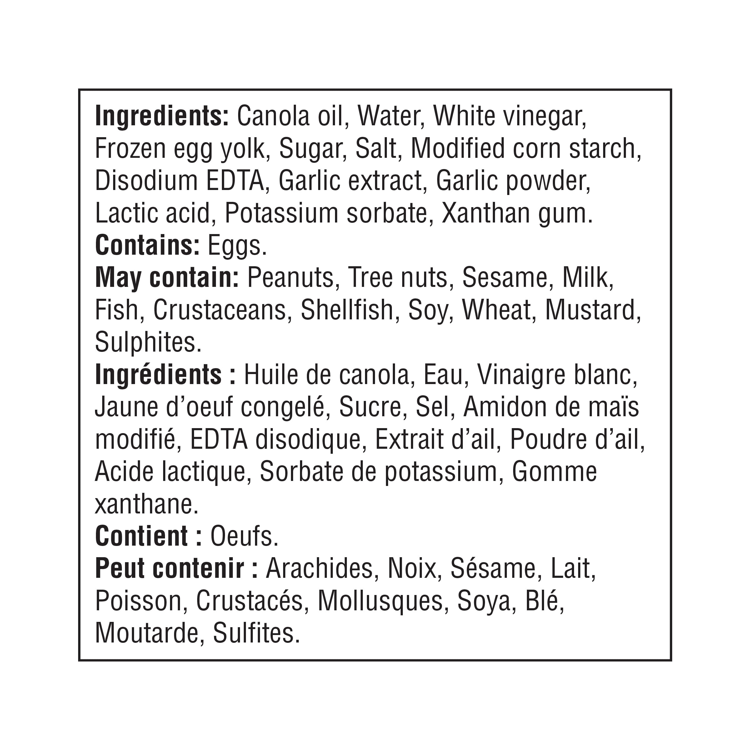 Great Value Creamy Garlic Sauce