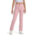 thumbnail image 1 of TIEVOSA Pantalon Chino Extensible à Enfiler pour Garçons, Pantalon en Sergé pour Enfants pour l'École, 9-10 Ans (Rose), 1 of 5
