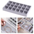 thumbnail image 3 of Milaget Velvet Jewelry Display Tray Earrings Bracelets Storage Organizer 18 Grids, 3 of 9