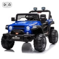 thumbnail image 1 of VOLTZ TOYS Jeep 12V Kids Ride On Car Toy with Open Doors, Working Searchlights, Parental Remote Control & LED Headlights - Blue, 1 of 7