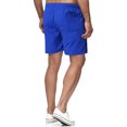 thumbnail image 4 of cllios Mens Shorts Solid Elastic Waist Mid Waist Loose Pockets Drawstring Short Pants, 4 of 4