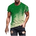 thumbnail image 1 of Chemises pour Hommes Imprimé Manches Courtes Col Rond T-shirt Décontracté Manches Courtes, 1 of 1