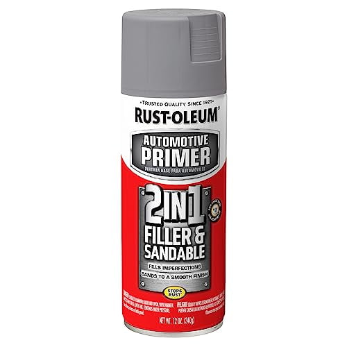 Rust-Oleum 260510 Remplisseur Automobile 2-en-1 et Apprêt Ponçable, 12 Onces (Lot de 1), Gris