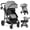 Grey, variant on Babyjoy 2 in 1 Foldable Baby Stroller Kids Travel Newborn Infant Buggy Pushchair 22 lbs Gray
