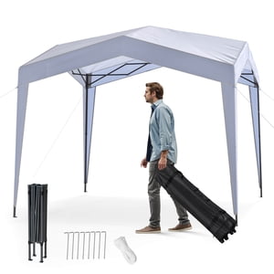 Costway 10 x 10 FT Tente de canopée avec sac à roulettes supérieur réglable en hauteur