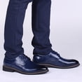 thumbnail image 4 of Kcodviy Classical Style Shoes for Classic Leather Men's Shoes Men Slip on Pu Leather Work Shoes for Men Composite Toe Leather Low Rubber Sole Chef Shoes Men Leather Block Heel Work, 4 of 7