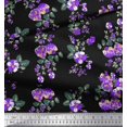 thumbnail image 4 of Soimoi Poly Georgette Fabric Leaves & Floral Artistic Print Fabric by The Yard 42 Inch Wide, 4 of 4