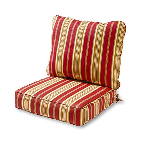 Greendale Home Fashions 2-Piece Outdoor Deep Seat Cushion Set, Tuscan Stripe