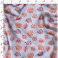 thumbnail image 3 of Soimoi Blue Rayon Fabric Rose Floral Print Fabric by the Yard 56 Inch Wide, 3 of 6
