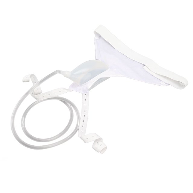 Female Urine Catheter Bags Set, Cross Valve Switch Wearable Urinal System Breathable Hygienic Adjustable For Home For Bedridden Patient