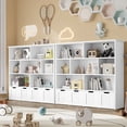 thumbnail image 2 of Homfa 7 Cube Toy Storage Organizer, Kids Geometric Bookcase and Bookshelf with 4 Drawers, White, 2 of 7