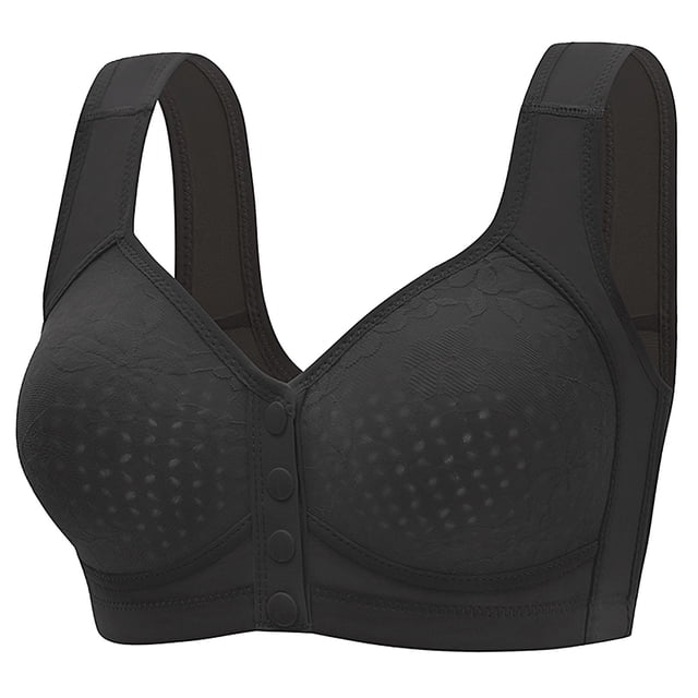 Yuyuzo Womens Front Closure Bras Seniors Wireless Beauty Back Full Coverage Comfor Easy Close Bras