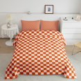 thumbnail image 1 of Erosebridal Orange Buffalo Comforter Sets King Size, Checkered Comforters & Duvets, Rectangle Room Decor, 3pcs, 1 of 8