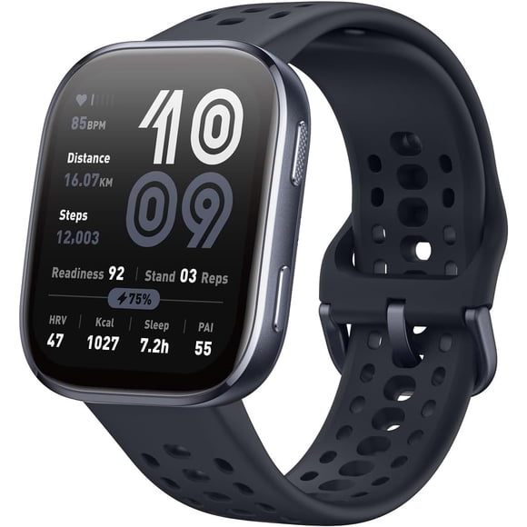 Amazfit Bip 6 Montre Intelligente 46 mm, Batterie 14 Jours, Écran AMOLED 1,97 Pouces, GPS et Cartes Gratuites, IA, Appel et Texte Bluetooth, Santé, Mise en Forme