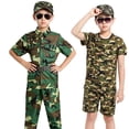thumbnail image 4 of PMVFHDE T-Shirt Camouflage à Manches Courtes pour Garçons et Filles avec Imprimé Graphique, Col Rond Haut Décontracté pour Enfants Design Unisexe Séchage Rapide Vert, 5-6 Ans, 4 of 4