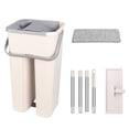 thumbnail image 1 of Langgg Flat Mop Bucket Set Self-wash Microfiber Mop Reusable Dry Wet Floor Washing Tools, 1Pc Cloth, 1 of 9