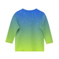 thumbnail image 3 of Posijego Garçons Filles T-Shirt à Manches 3/4 Imprimé Col Rond T-Shirts d'Été Hauts Décontractés pour Enfants, 3 of 4