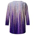thumbnail image 4 of TIMIFIS Hauts pour Femmes Manches 3/4 Décontractés Coupe Ample Tuniques Col Rond T-shirt Automne, 4 of 4