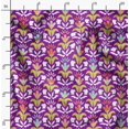 thumbnail image 2 of Soimoi Purple Poly Georgette Fabric Florals Floral Decor Fabric Printed Yard 52 Inch Wide, 2 of 6