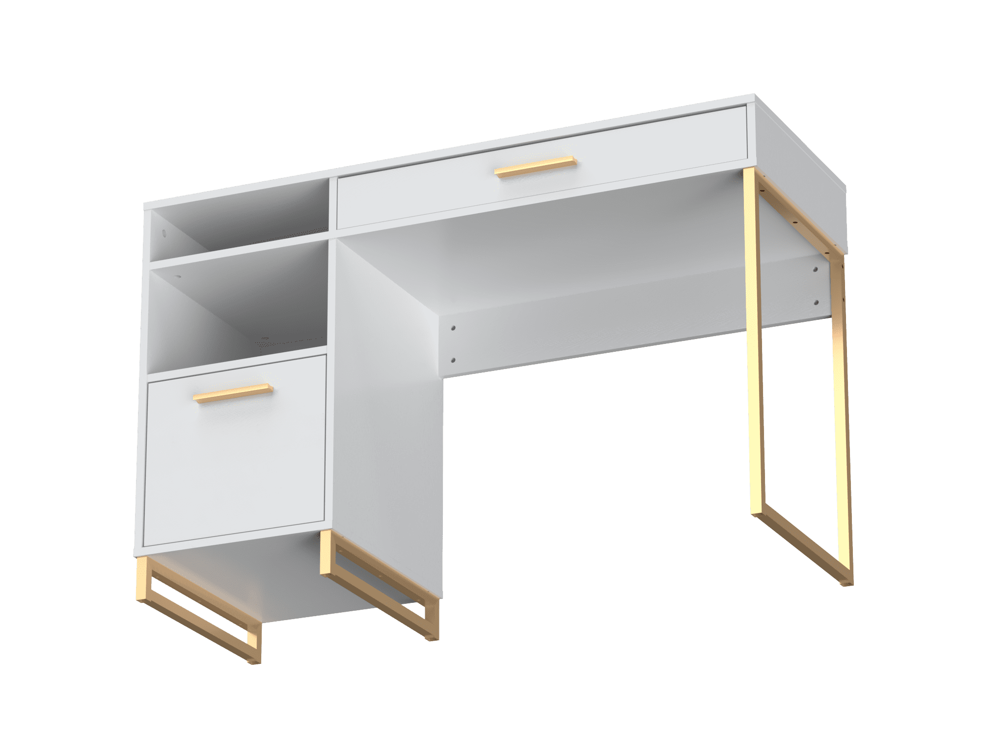 Mainstays Bureau d’écriture en bois et métal avec 1 tiroir et 1 porte pour adulte adolescent, 29,92 po.